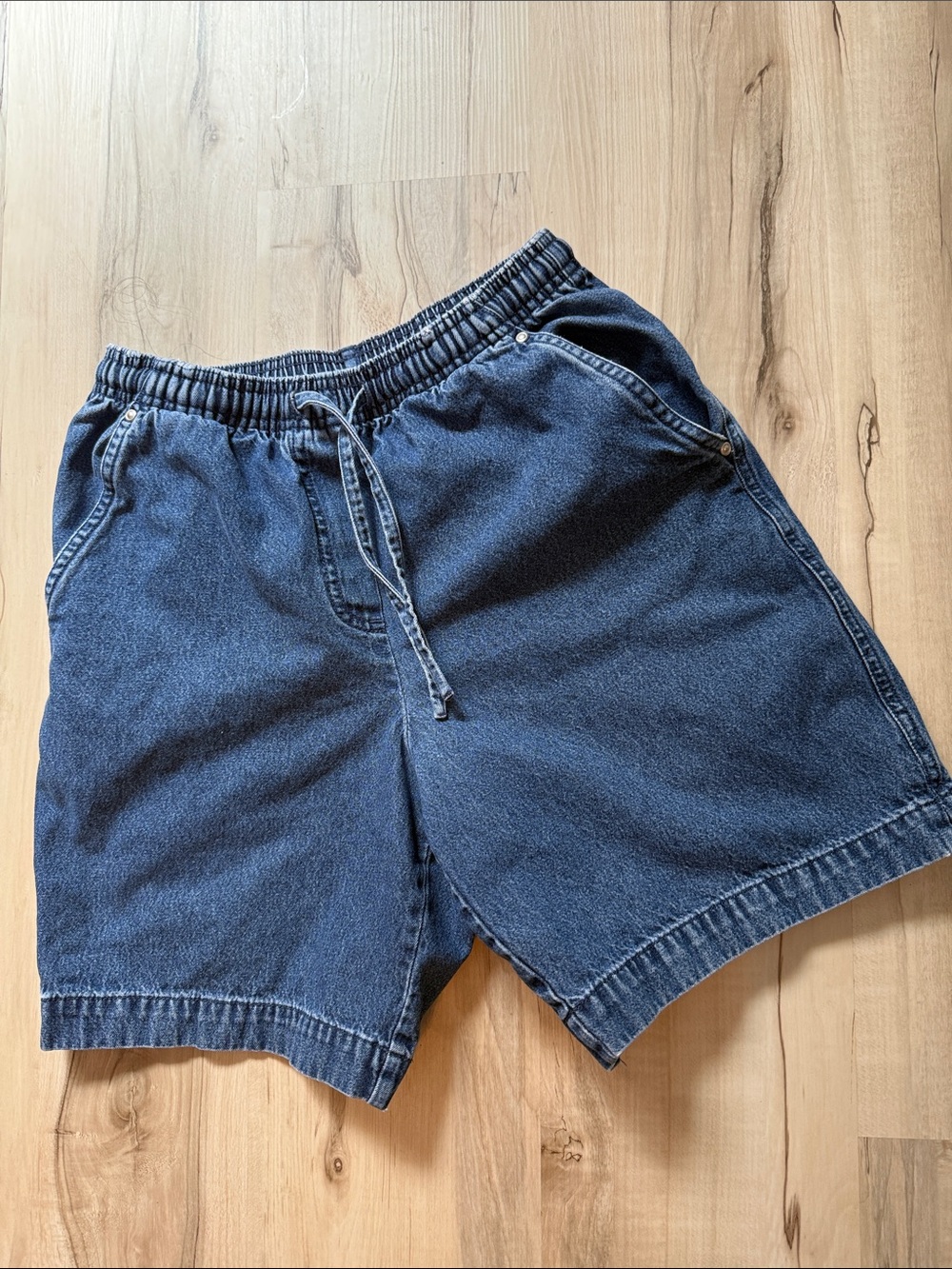 Studio Works 4P Blue Denim Elastic-Waist Shorts